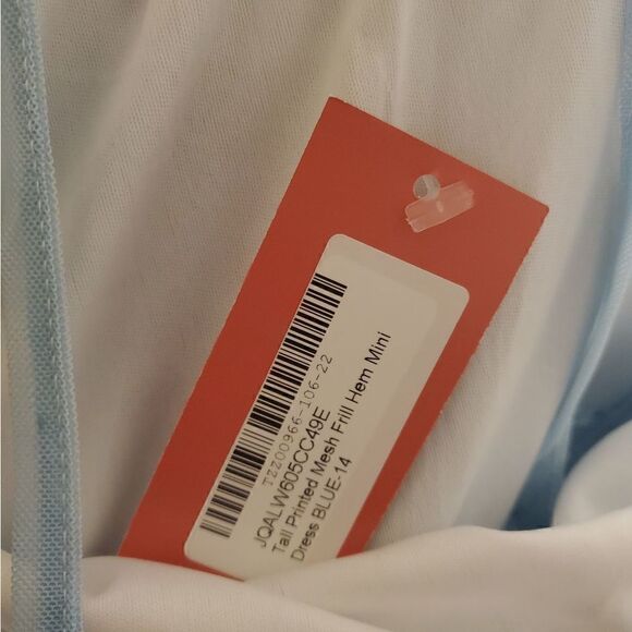 NWT Boohoo light blue Cowl Neck mini dress Large - Picture 6 of 10